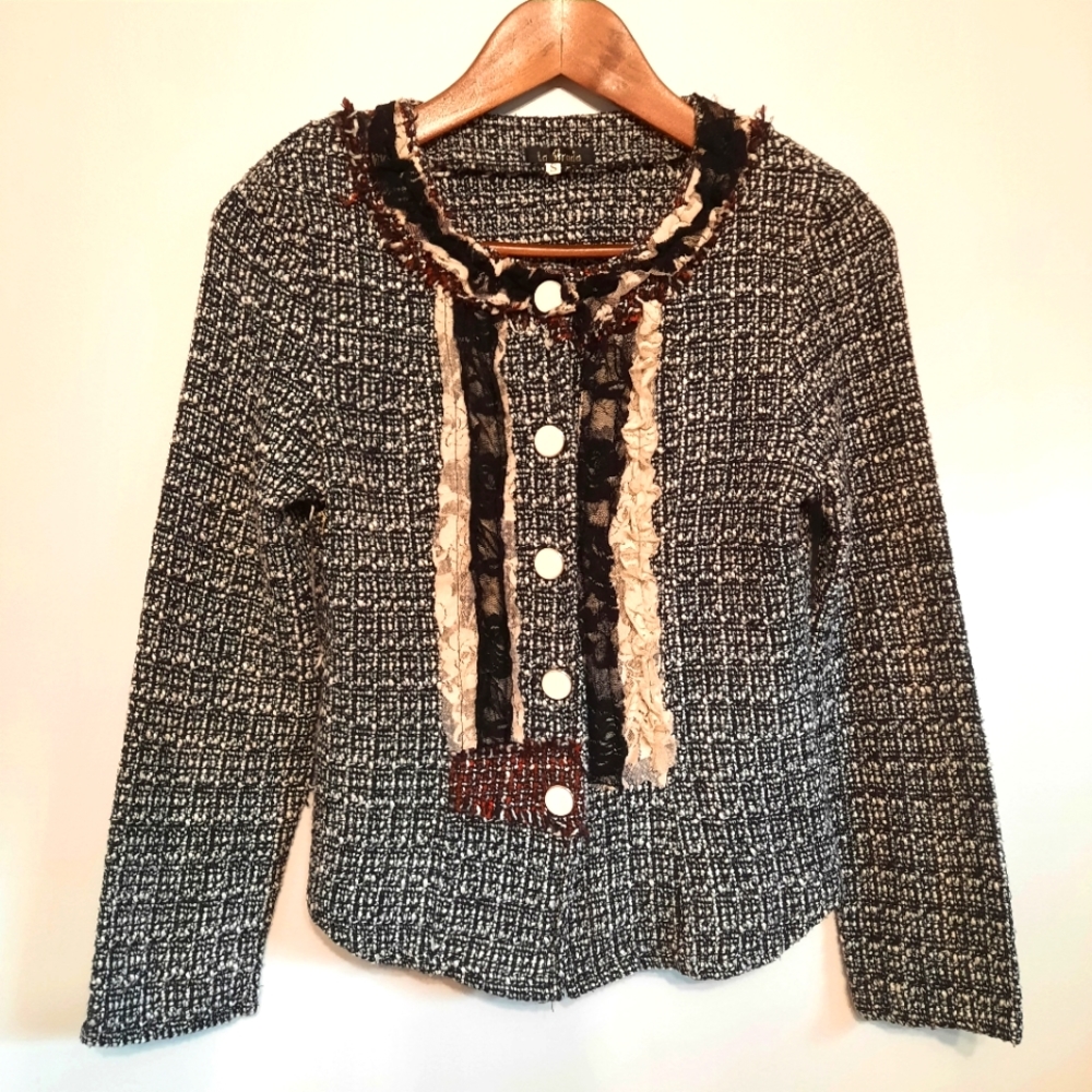La Strada Black & White Blazer